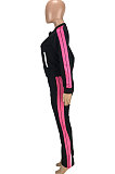 Royal Blue Wholesale New Spliced Zipper Long Sleeve Coat Trousers Sport Sets SM9219-1