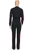 Royal Blue Wholesale New Spliced Zipper Long Sleeve Coat Trousers Sport Sets SM9219-1