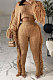 Apricot Fashion Kintting Long Sleeve Round Neck Crop Tops Trousers Cute Tassel Suit TRS1186-4