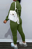 Pink Casual Preppy Velvet Long Sleeve Single-Breasted Jacket Jogger Pants Baseballs Suit TK6206-7