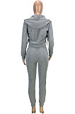 Pink Preppy New Long Sleeve Zipper Velvet Hoodie Jogger Pants Sports Suit SM9217-2