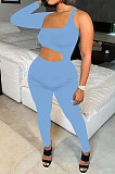 Black Women's Sexy Hollow Out Single Sleeve Pure Color Bodycon Jumpsuits MF6657-2