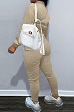 Pink Casual Preppy Velvet Long Sleeve Single-Breasted Jacket Jogger Pants Baseballs Suit TK6206-7