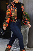 New Women's Camouflage Long Sleeve Down Coat HYS423