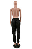 Army Green Sport Pure Color Dew Waist Casual Pants NYZ6035-1