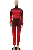 Red Euramerican Fleece Gradient Pants Sets JR3585-3