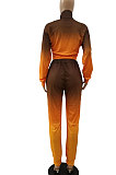 Orange Euramerican Fleece Gradient Pants Sets JR3585-1
