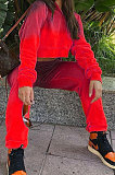 Red Euramerican Fleece Gradient Pants Sets JR3585-3