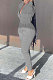 Gray Trendy Velvet Solid Color Zipper Collect Waist Casual Jumpsuits FFE193 -2