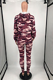 Camouflage Prined Wholesale Women's Long Sleeve Hoodie Pencil Pants Casual Suit YM222-1