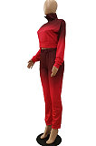 Red Euramerican Fleece Gradient Pants Sets JR3585-3