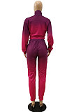 Red Euramerican Fleece Gradient Pants Sets JR3585-3