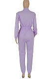 Orange Trendy Velvet Solid Color Zipper Collect Waist Casual Jumpsuits FFE193 -3