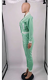 Red Casual Single-Breasted Long Sleeve Jacket Pencil Pants Baseball Uniform Sets YM224-3