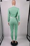 Purple Casual Single-Breasted Long Sleeve Jacket Pencil Pants Baseball Uniform Sets YM224-1