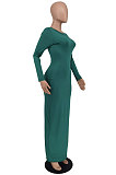 Apricot Wholesale New Long Sleeve Round Neck Slim Fitting Plaid Dress ZDD31172-1