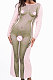 Pink Autumn Winter Fashion Human Body Printing Round Collar Long Sleeve Bodycon Long Dress DLS08255-1