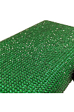Full Beaded Rhinestone Party Handbag with Chain in Green
