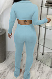 Red Sexy Women's Thick Long Sleeve Crop Cardigan Trousers Plain Suit BBN217-1
