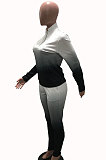 Red Women's Positioning Printing Stand Collar Pants Sets YSH86275-2