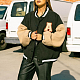 Black Khaki Baseball Uniform Velvet Thick Coat HYDL2579-6