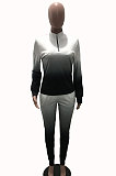 Red Women's Positioning Printing Stand Collar Pants Sets YSH86275-2