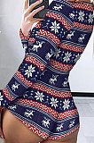 Colorful Tight Euramerican Christmas Leisure Wear Romper Shorts HAM1594