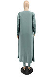 Black Wholesale Women's Condole Belt Strapless Jumpsuits+Cardigan Long Coat MTY6590-1