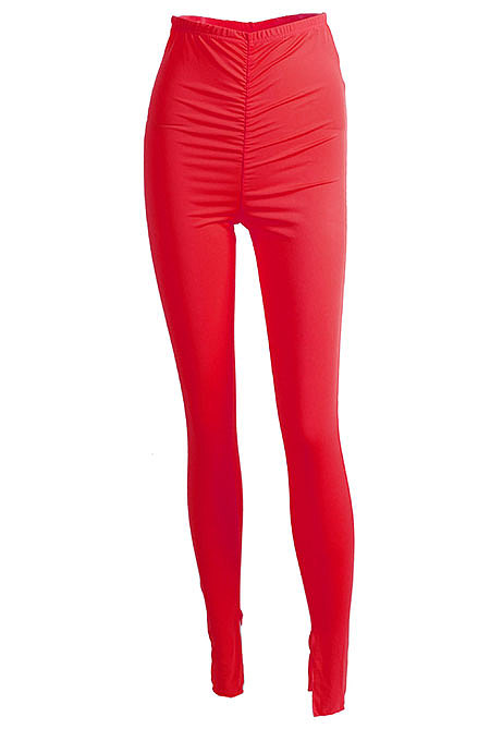 Black Euramerican Women's Tight Hip Ruffle Joker Leggings Long Pants HJJ20120-2