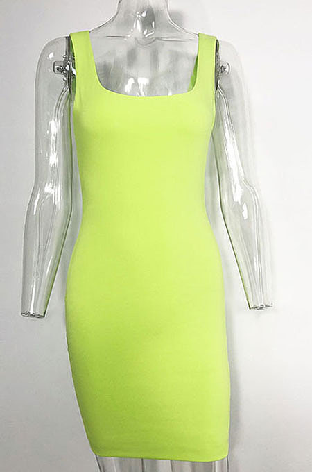 Red Condole Blet Solid Color Bodycon Sexy Mini Dress JSL467-2