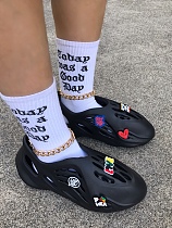 Black Euramerican Hole Hole Shoes Hollow Out Beach Sandls XLXC01-2