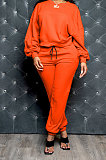 Women's Solid Color Thick Long Sleeve Loose Pants Sets AL196