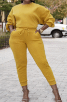 New Autumn Winter Women's Long Sleeve Round Neck Tops Jogger Pants Casual Plain Suit ZDD31177