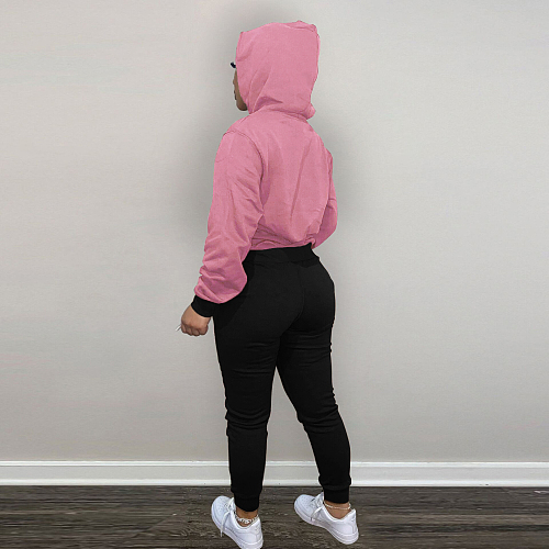 Euramerican Woemn Hoodie Spliced Sport Pants Sets YSH86284