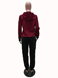 Euramerican Woemn Hoodie Spliced Sport Pants Sets YSH86284