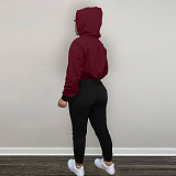 Euramerican Woemn Hoodie Spliced Sport Pants Sets YSH86284