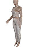 Autumn Winter Trendy Casual Velvet Zipper Coat Drawsting Pants Sets SN390241