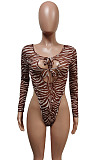 Dew Fashion Design Printed Mest LongSleeve Hollow Out Jumpsuits Two-Piece F88406