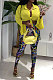Women Long Sleeve Shirts Turn-Down Collar Printing Pants Sets FFE207