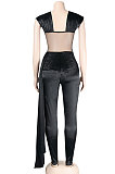 Sexy Euramerican Perspectivity Hollow Out Bodycon Jumpsuits KA7228