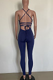 Fashion Euramerican Sexy Condole Belt Backless Bandage Bodycon Jumpsuits HM5527