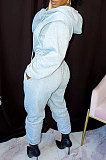 Women Casual Solid Color Thick Loose Mid Waist Casual Jumpsuits ED8558