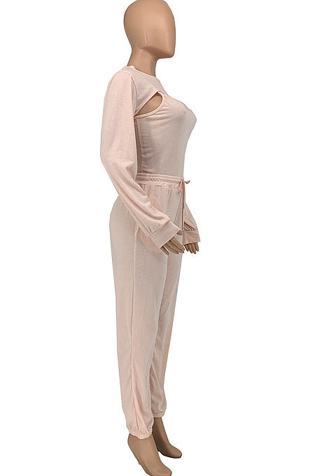 Women Trendy Pure Color Casual Sport Three Pieces GLS10078