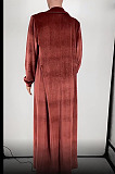 Wholesale Women's Velvet Strapless Slim Fitting Jumpsuits+Cardigan Long Coat Fashion Suit HG155