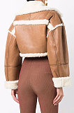 Casual Simplee Trendy Short Long Sleeve Zipper Irregular Keeo Warm Outerwear CJA865980