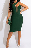 Sexy One Shoulder Perspectivity Mesh Spaghetti Sleeveless Irregular Mini Dress KA7227
