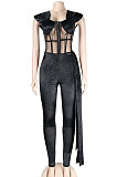 Sexy Euramerican Perspectivity Hollow Out Bodycon Jumpsuits KA7228