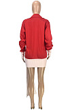 Night Club Stipe fSpliced Long Sleeve Lapel Neck Loose Shirts SM9226