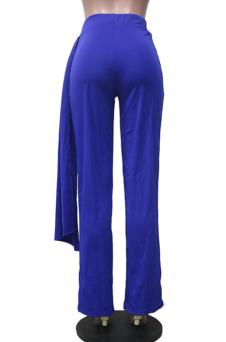 Fashion Casual Pure Color Mid Waist Wide Leg Pants SY8843