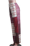 New Casual Design Printed Mid Waist Wide Leg Pants SY8846